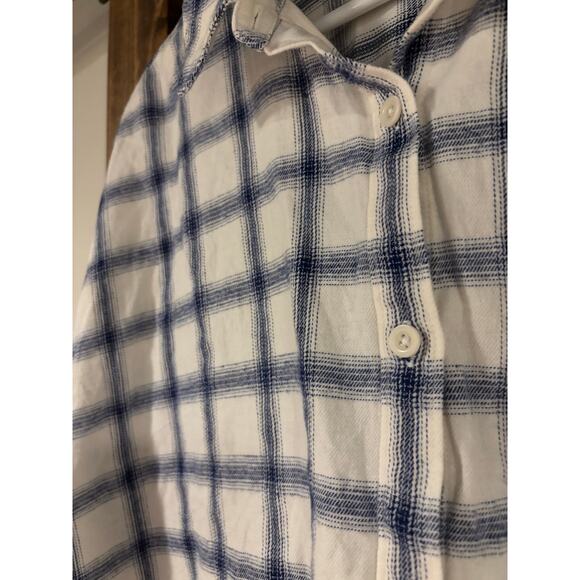 Madewell Cropped Boxy Plaid Flannel XL - Picture 3 of 5